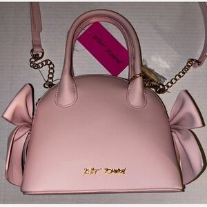 BETSEY JOHNSON Bow Satchel blush
